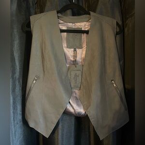 My Tribe Women’s Gray Leather Vest